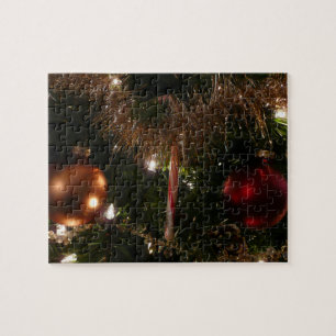 Weihnachtsbaum II Holiday Rot und Gold Puzzle