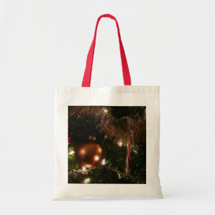 Weihnachtsbaum II Holiday Rot und Gold Tragetasche