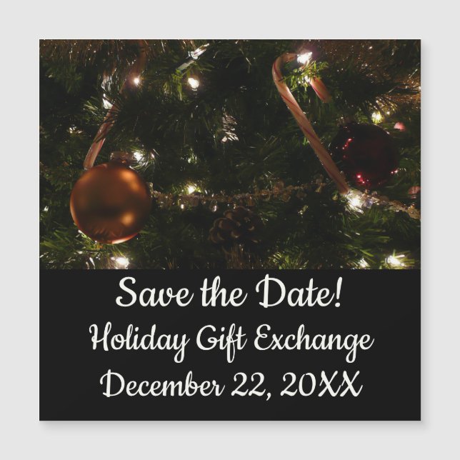 Weihnachtsbaum III Urlaubsszene Magnetkarte (Vorderseite)