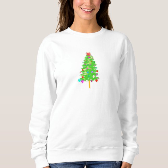 Weihnachtsbaum Illustration Sweatshirt (Vorderseite)