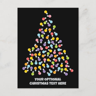 Weihnachtsbaum im benutzerdefinierten Text Feiertagspostkarte