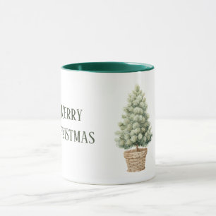 Weihnachtsbaum im Korb Tasse