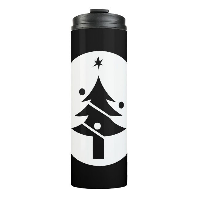 Weihnachtsbaum im Kreis Thermosbecher (Vorderseite)