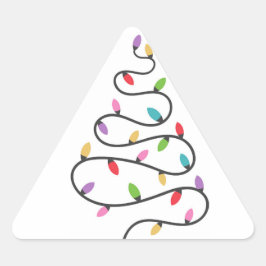 Weihnachtsbaum im Licht Dreieckiger Aufkleber