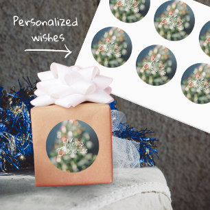 Weihnachtsbaum im Vintagen Stil Runder Aufkleber