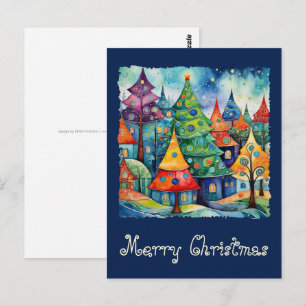 Weihnachtsbaum in abstrakter Kunst 8 - Fanspass Postkarte