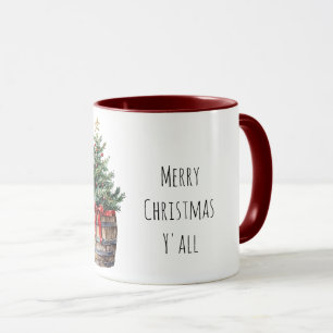 Weihnachtsbaum in Barrel Tasse
