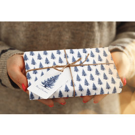 Weihnachtsbaum in Delft Blue Geschenkpapier Set