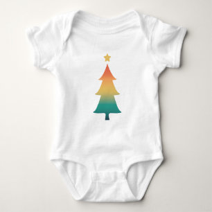 Weihnachtsbaum in der Dämmerung Baby Strampler