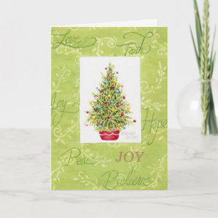Weihnachtsbaum in Red Pot Weihnachtskarten Feiertagskarte