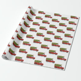 Weihnachtsbaum in Red Truck Geschenkpapier