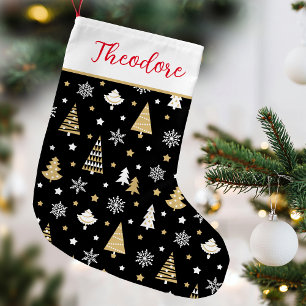 Weihnachtsbaum Individuelle Name Black Kleiner Weihnachtsstrumpf