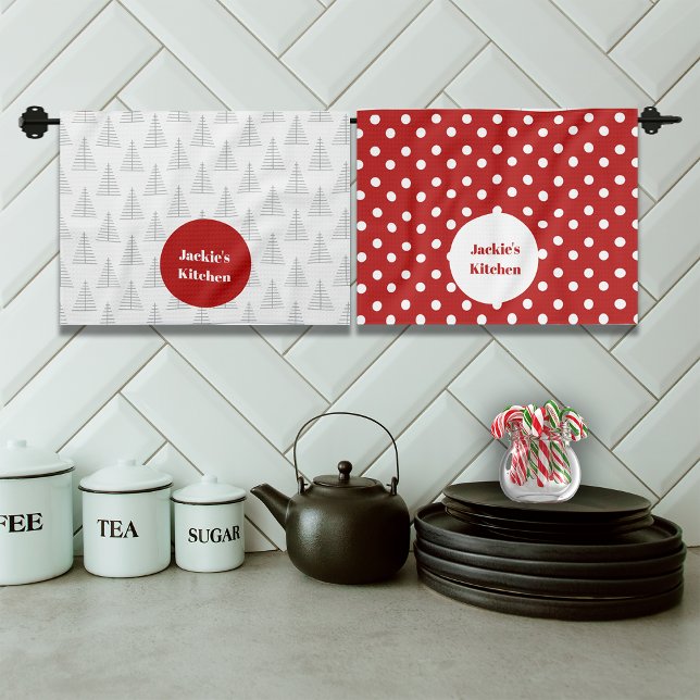 Weihnachtsbaum-Individuelle Name Geschirrtuch (Von Creator hochgeladen)