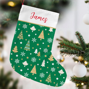 Weihnachtsbaum Individuelle Name Grün Kleiner Weihnachtsstrumpf