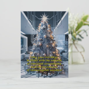 Weihnachtsbaum inspiriert von Leiterplatte Feiertagskarte