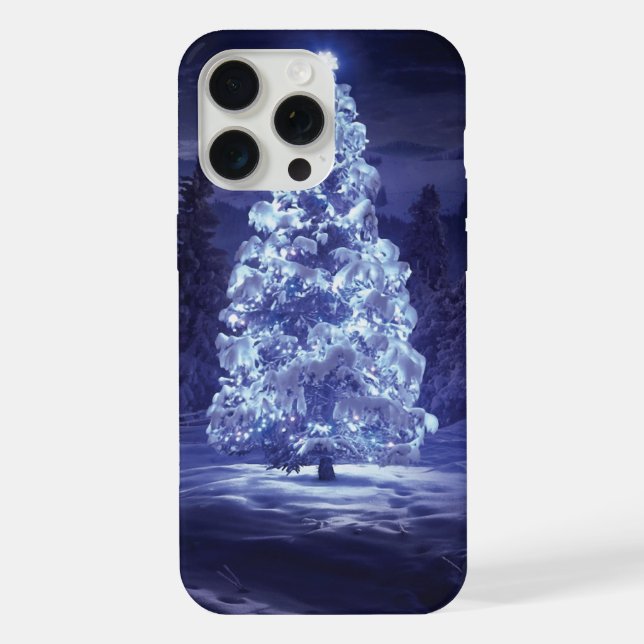 Weihnachtsbaum iPhone Hülle (Rückseite)