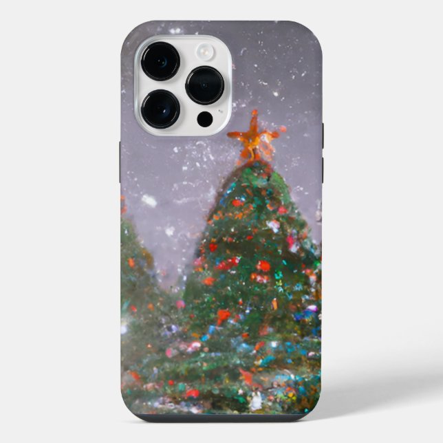 Weihnachtsbaum iPhone Hülle (Rückseite)