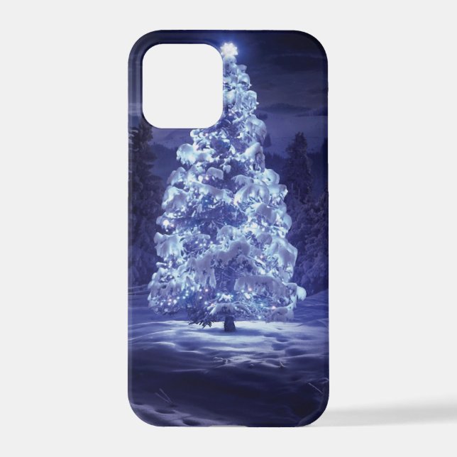 Weihnachtsbaum iPhone Hülle (Rückseite)