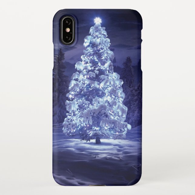 Weihnachtsbaum iPhone Hülle (Rückseite)