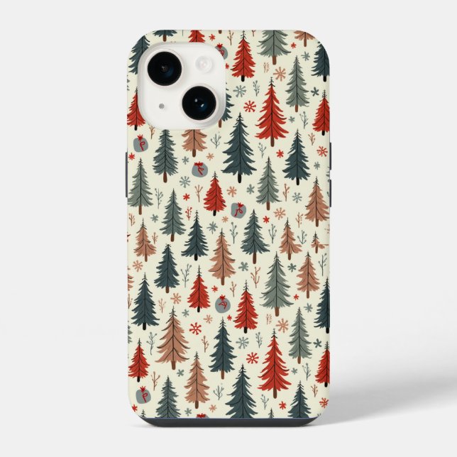 Weihnachtsbaum iPhone Hülle (Rückseite)