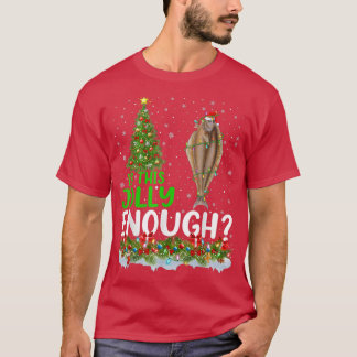 Weihnachtsbaum ist dieser Jolly genug Halibut Fish T-Shirt