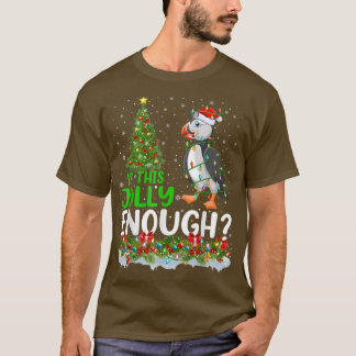 Weihnachtsbaum ist dieser Jolly genug Santa Puffin T-Shirt
