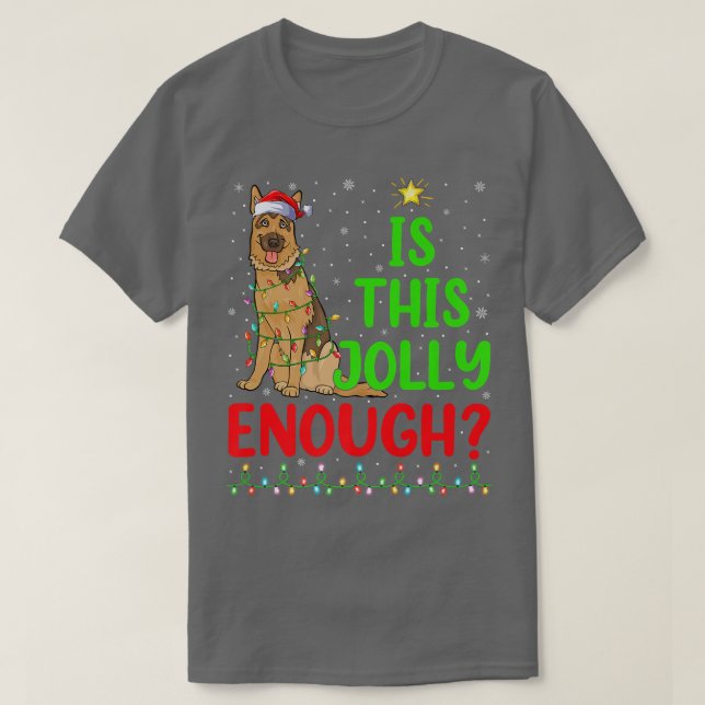 Weihnachtsbaum ist dieses Jolly genug belgische Ma T-Shirt (Design vorne)