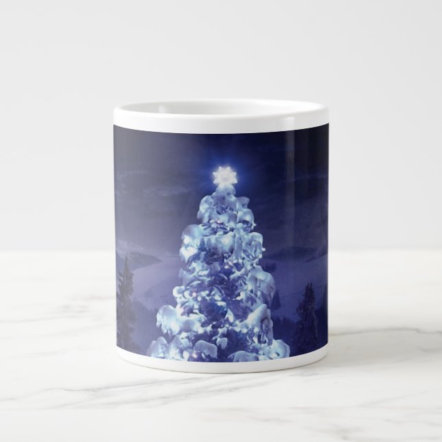 Weihnachtsbaum Jumbo-Tasse (Vorderseite)