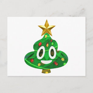 Weihnachtsbaum Kacke Emoji Feiertagspostkarte