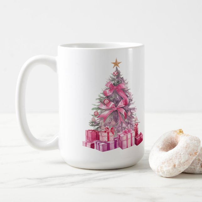 Weihnachtsbaum Kaffeetasse (Mit Donut)