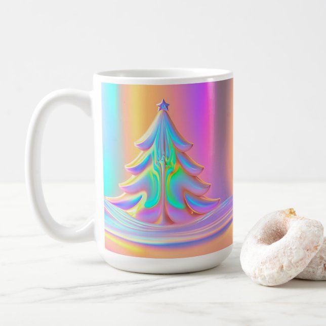 Weihnachtsbaum Kaffeetasse (Mit Donut)