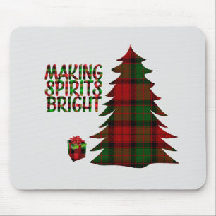 Weihnachtsbaum Kariert Mousepad