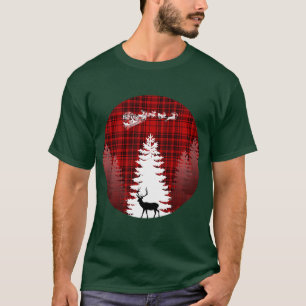 Weihnachtsbaum kariert T-Shirt