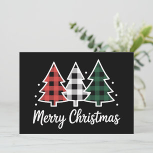 Weihnachtsbaum Karierten Weihnachtsbaum Merry Xmas Feiertagskarte