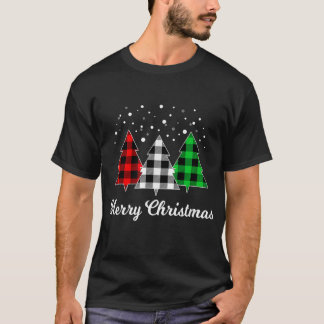 Weihnachtsbaum Karierter Weihnachtsbaum Merry Chri T-Shirt