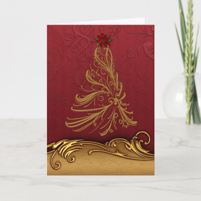 Weihnachtsbaum-Karte Feiertagskarte (Vorderseite)