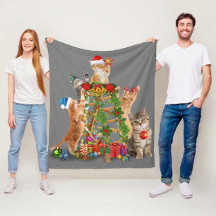 Weihnachtsbaum Katze Ugly Christmas Cat Mama Katze Fleecedecke