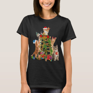 Weihnachtsbaum Katze Ugly Christmas Cat Mama Katze T-Shirt