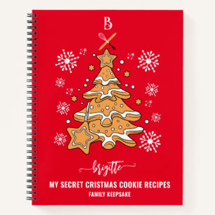 Weihnachtsbaum Keks Backen Crew Schneeflocken Notizbuch