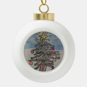 Weihnachtsbaum Keramik Kugel-Ornament