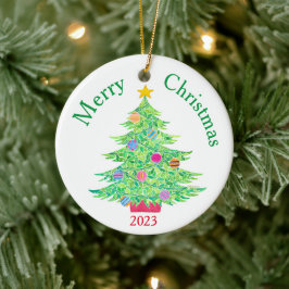 Weihnachtsbaum Keramik Ornament