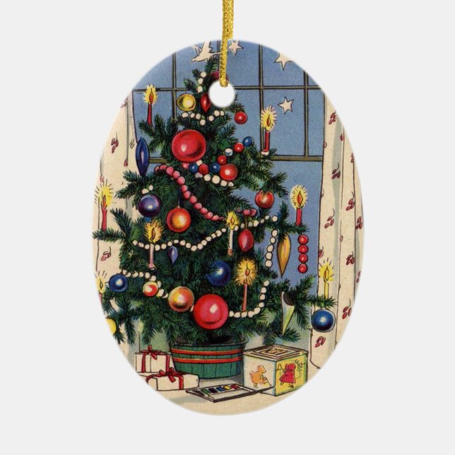 Weihnachtsbaum Keramik Ornament (Vorne)