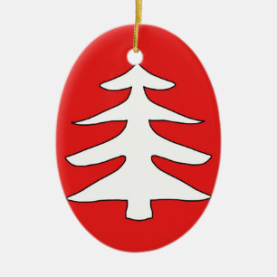 Weihnachtsbaum Keramikornament