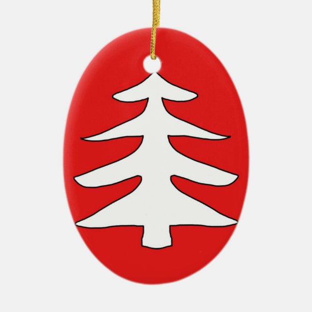 Weihnachtsbaum Keramikornament (Vorne)