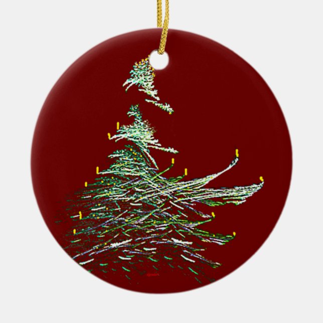 Weihnachtsbaum Keramikornament (Vorne)