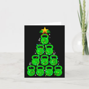 Weihnachtsbaum Kettlebell Xmas Fitnessstudio Worko Karte