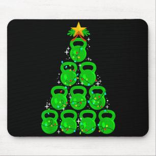 Weihnachtsbaum Kettlebell Xmas Fitnessstudio Worko Mousepad