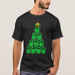 Weihnachtsbaum Kettlebell Xmas Gym Workout Fitness T-Shirt
