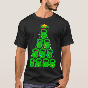 Weihnachtsbaum-Kettlebell Xmas-Gym-Workout Fitness T-Shirt
