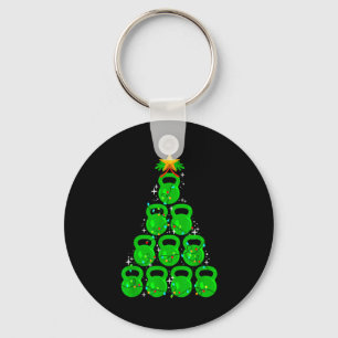 Weihnachtsbaum-Kettlebell-Xmas-Training Fitnessstu Schlüsselanhänger
